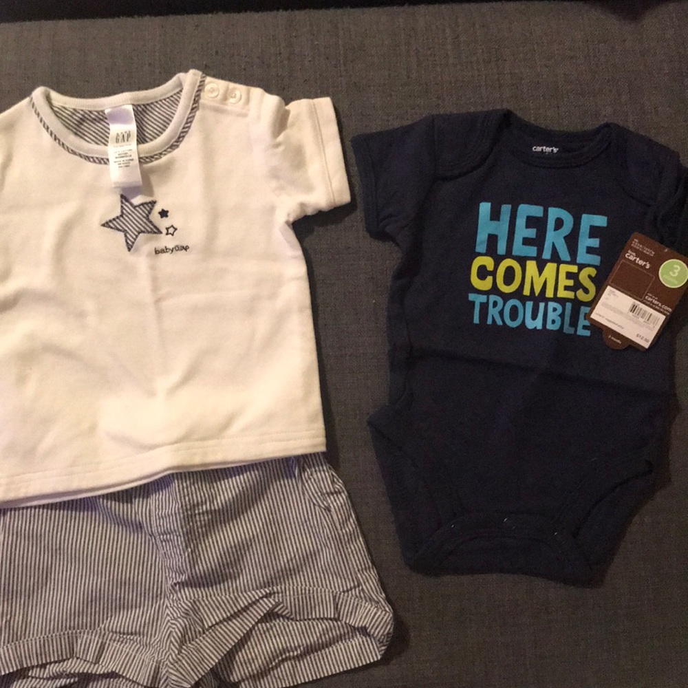 NWT baby boy onesie & Gap matching sets